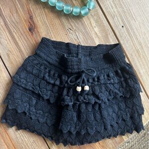 Blanco By Nature - Black Ruffled Mini Skirt